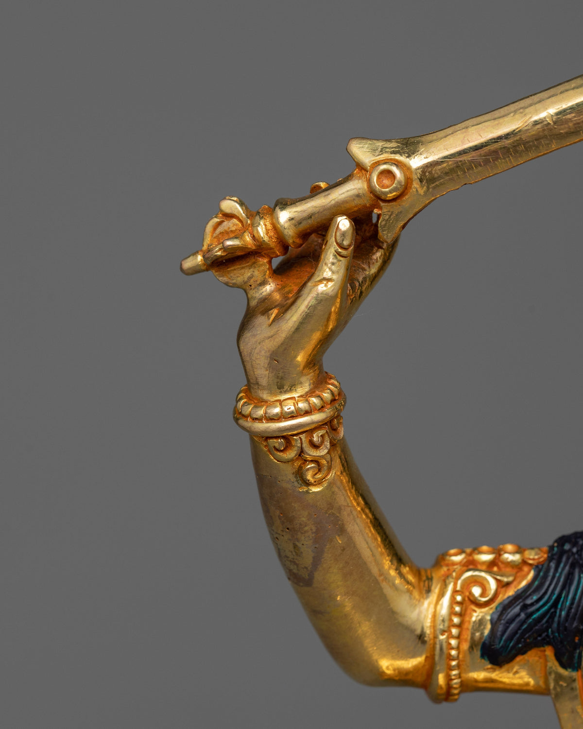 Manjushri Bodhisattva Sculpture | Traditional Nepalese Artwork