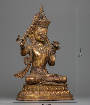 peaceful-manjushri-sculpture
