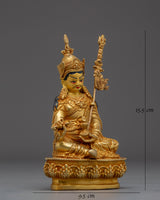 Guru Rinpoche Copper Statue 24K Gold Gilded