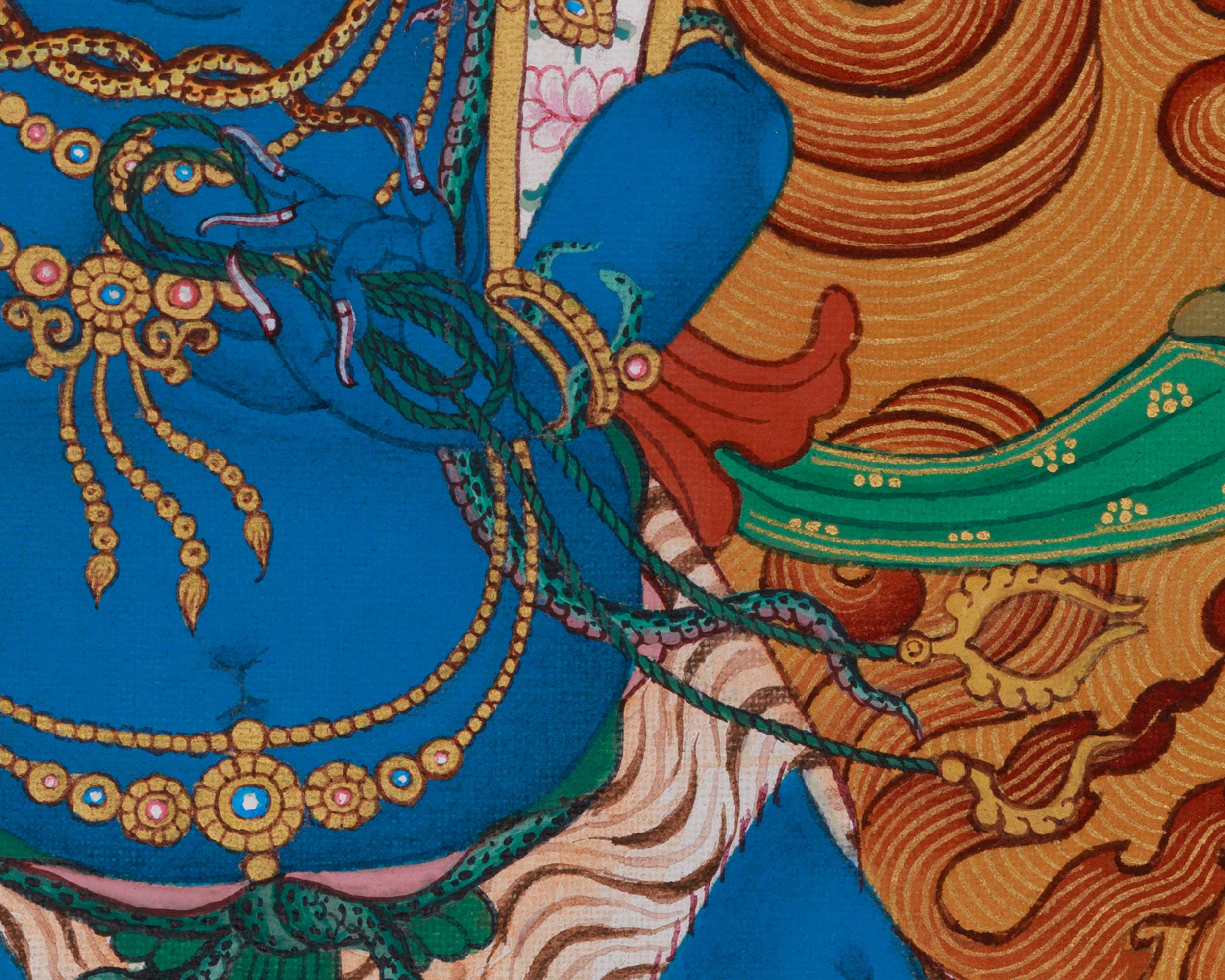 Holder of the Thunderbolt Vajrapani Thangka | The Ultimate Power of All Buddhas