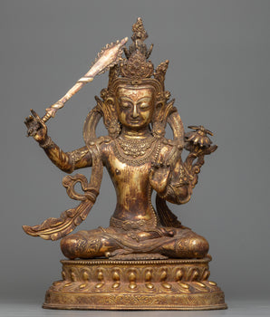 peaceful-manjushri-sculpture
