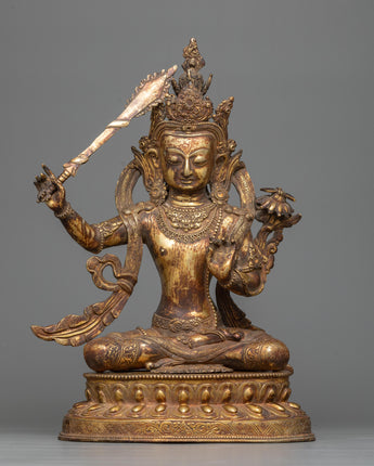 peaceful-manjushri-sculpture