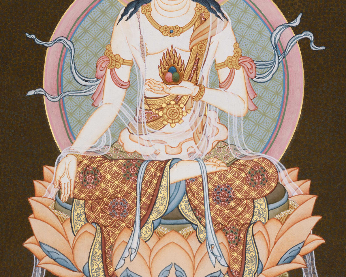 Traditional Thangka of Akasagarbha | Boundless Space Treasury