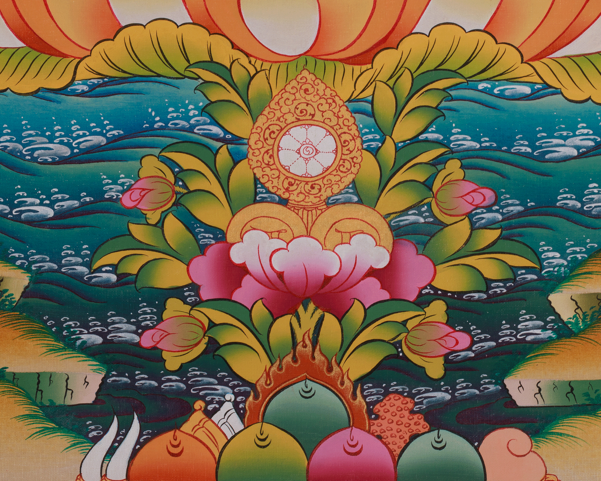 Himalayan Sita Tara Art | Healing and Longevity Deity | White Tara Thangka