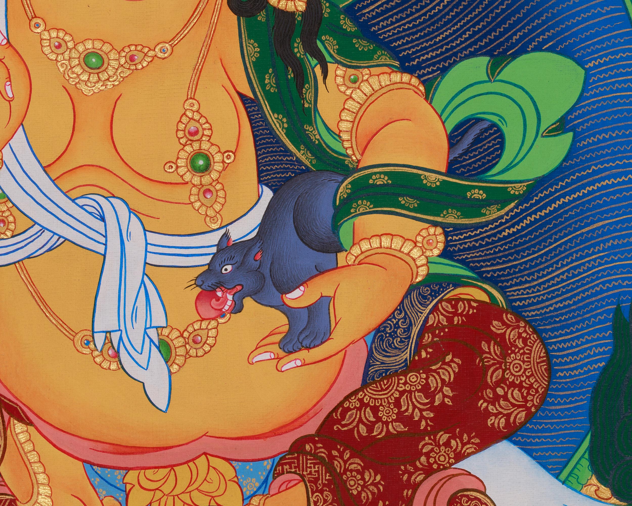 Sacred Namtoshe Thangka | Tibetan Buddhist Guardian King of the North