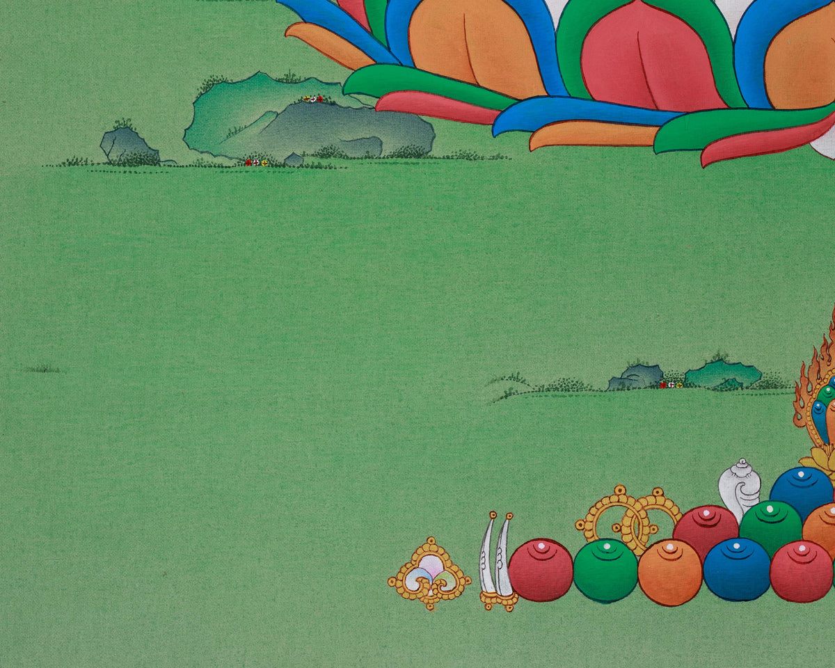 Chenrezig, The Compassionate Buddha Thangka | Avalokiteshvara Artwork