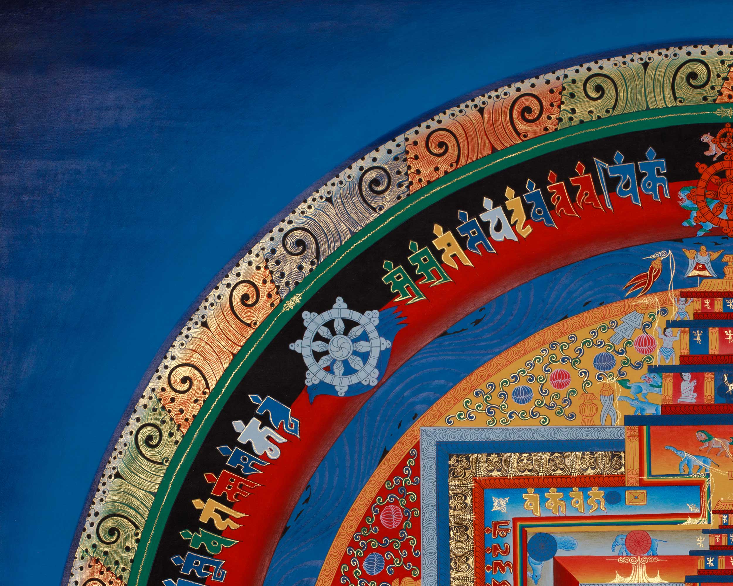 Kalachakra Mandala Spiritual Art | Tibetan Buddhist Meditation Artwork