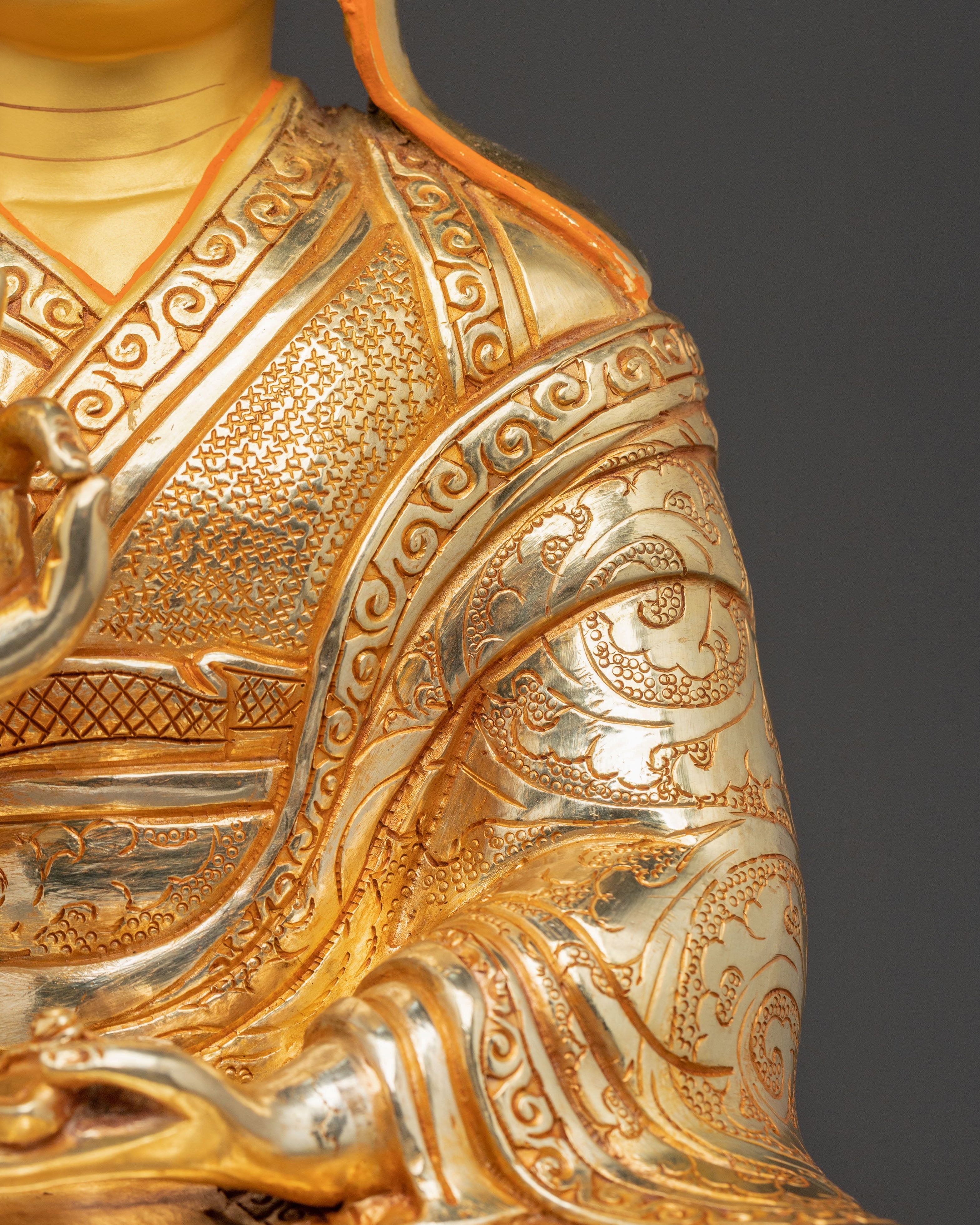 Trisong Detsen Santaraksita Statue Set | Buddhist Art Statue Set
