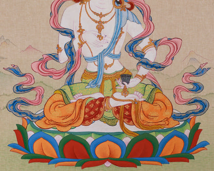 Traditional Bodhisattva Vajrasattva Thangka | Purification and Enlightenment