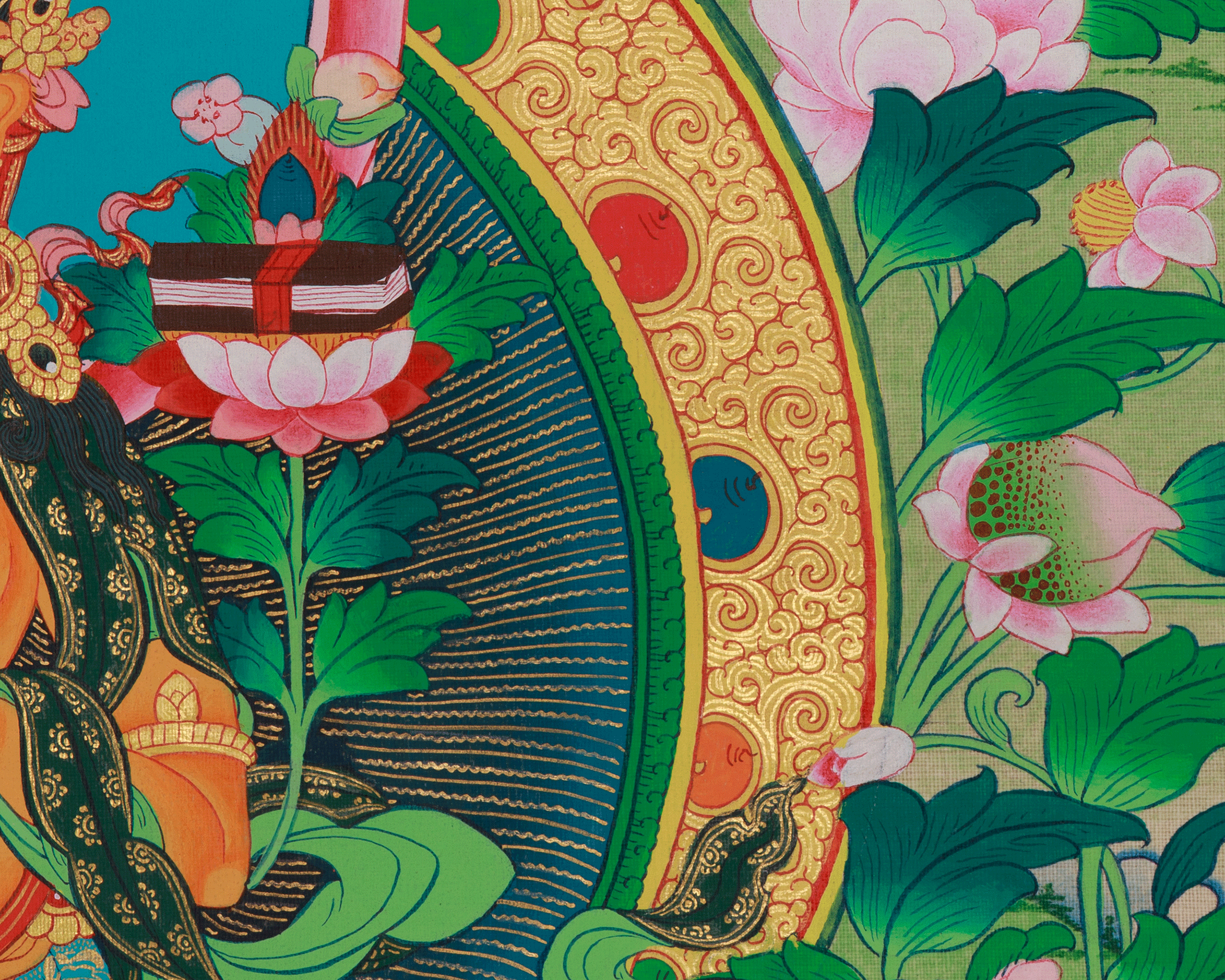 Tibetan Jampelyang Thangka | Manjushri Wisdom Deity Artwork