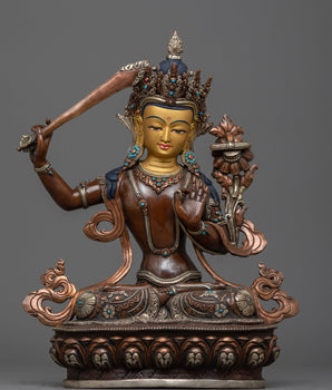Handcrafted Manjushri Statue