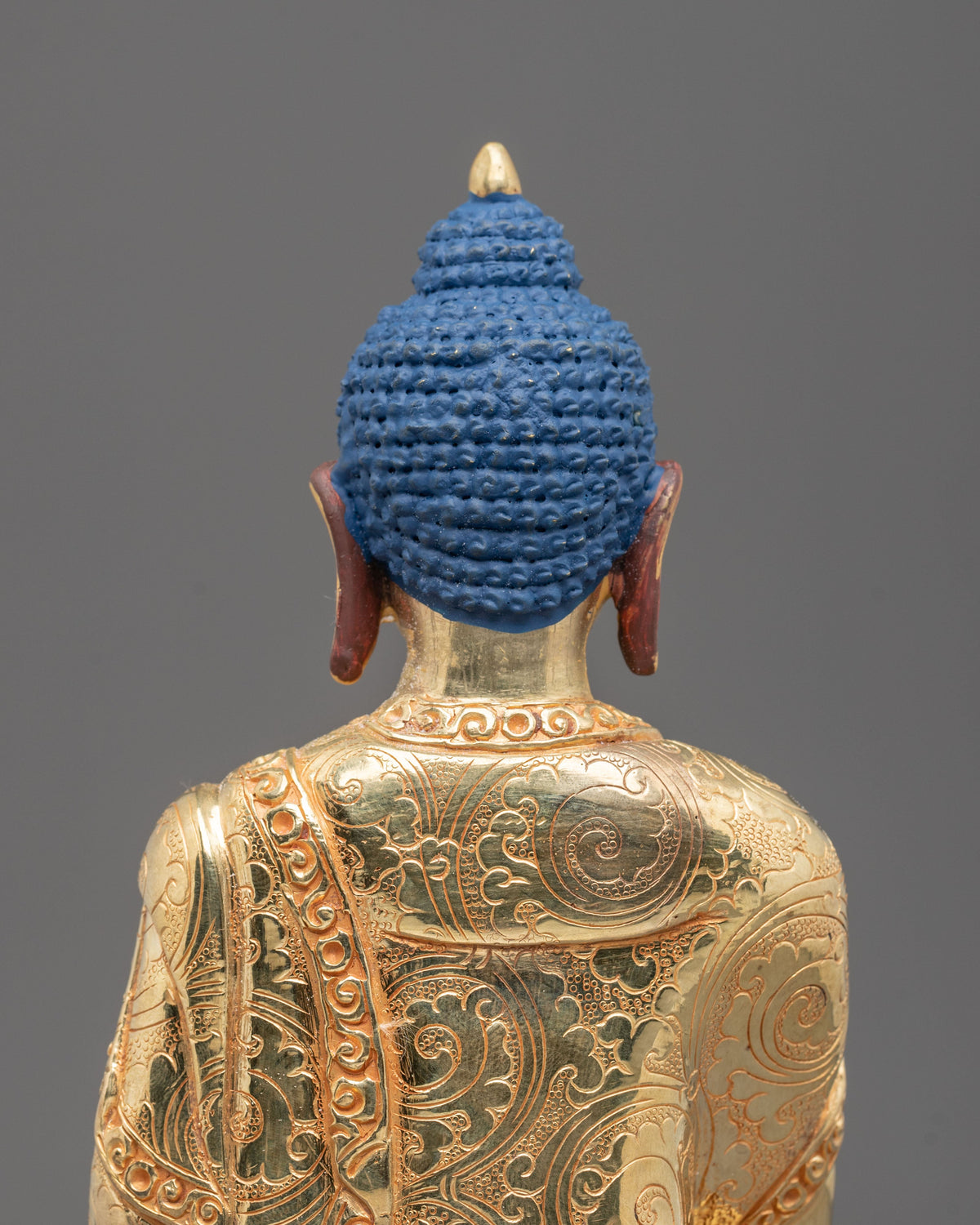 Bodhgaya Shakyamuni Buddha Statue | Gold Plated Buddhist Sculpture