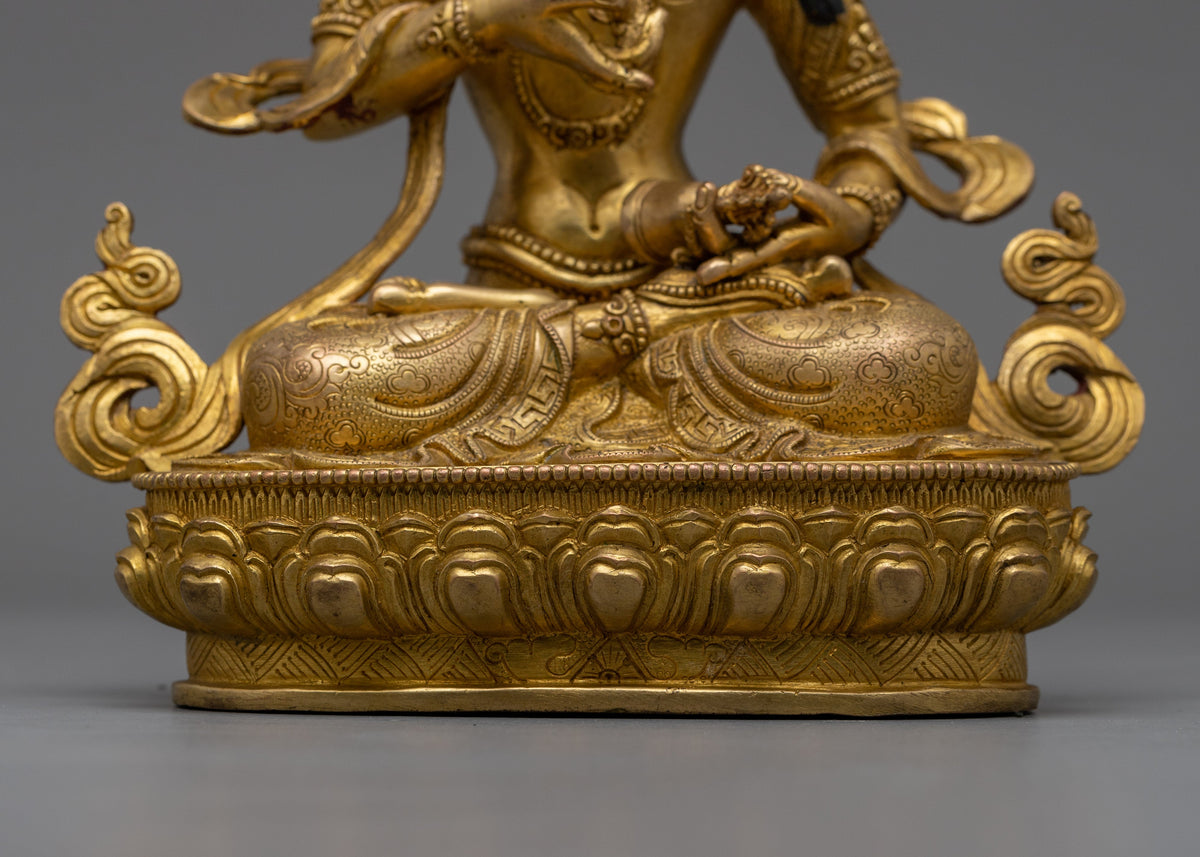 Vajrasattva Primordial Buddha Statue | 24K Gold Gilded Symbol of Purity