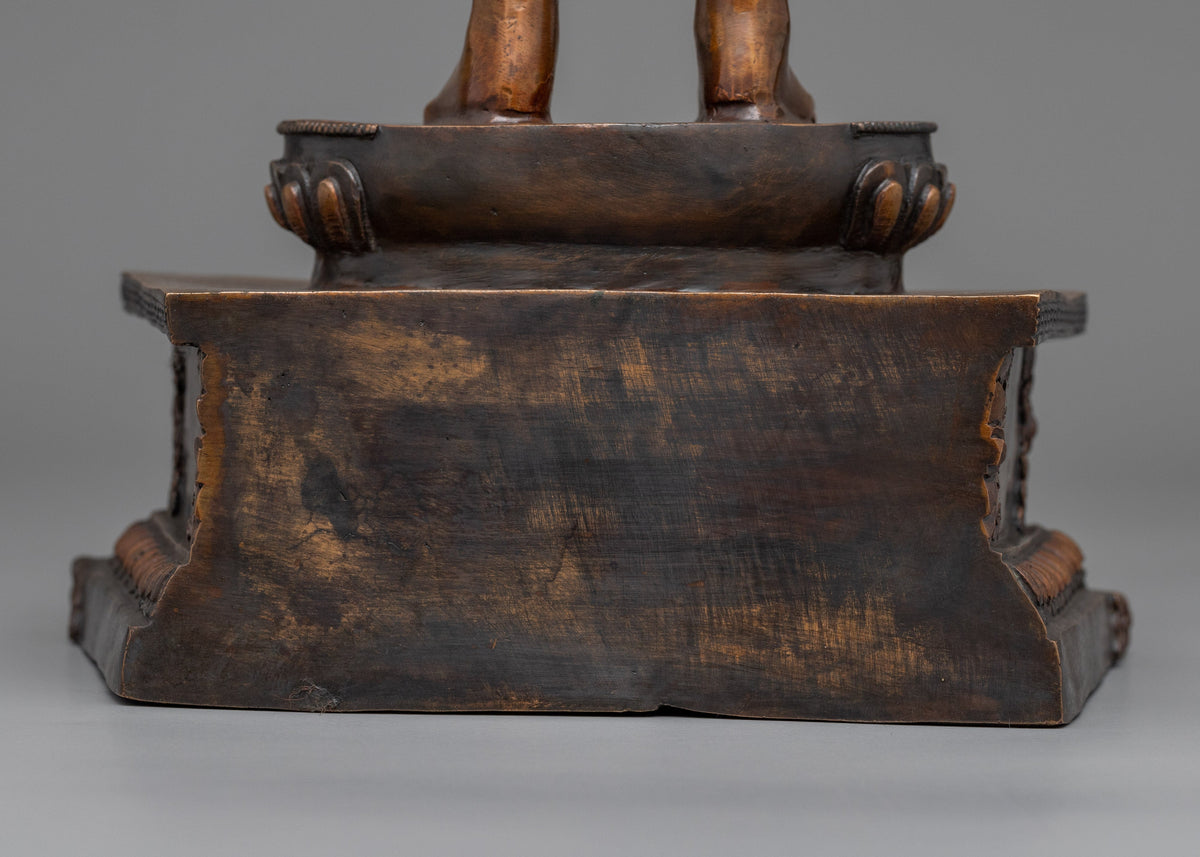 Standing Buddha Shakyamuni Statue | Buddhist Oxidized Copper Statue