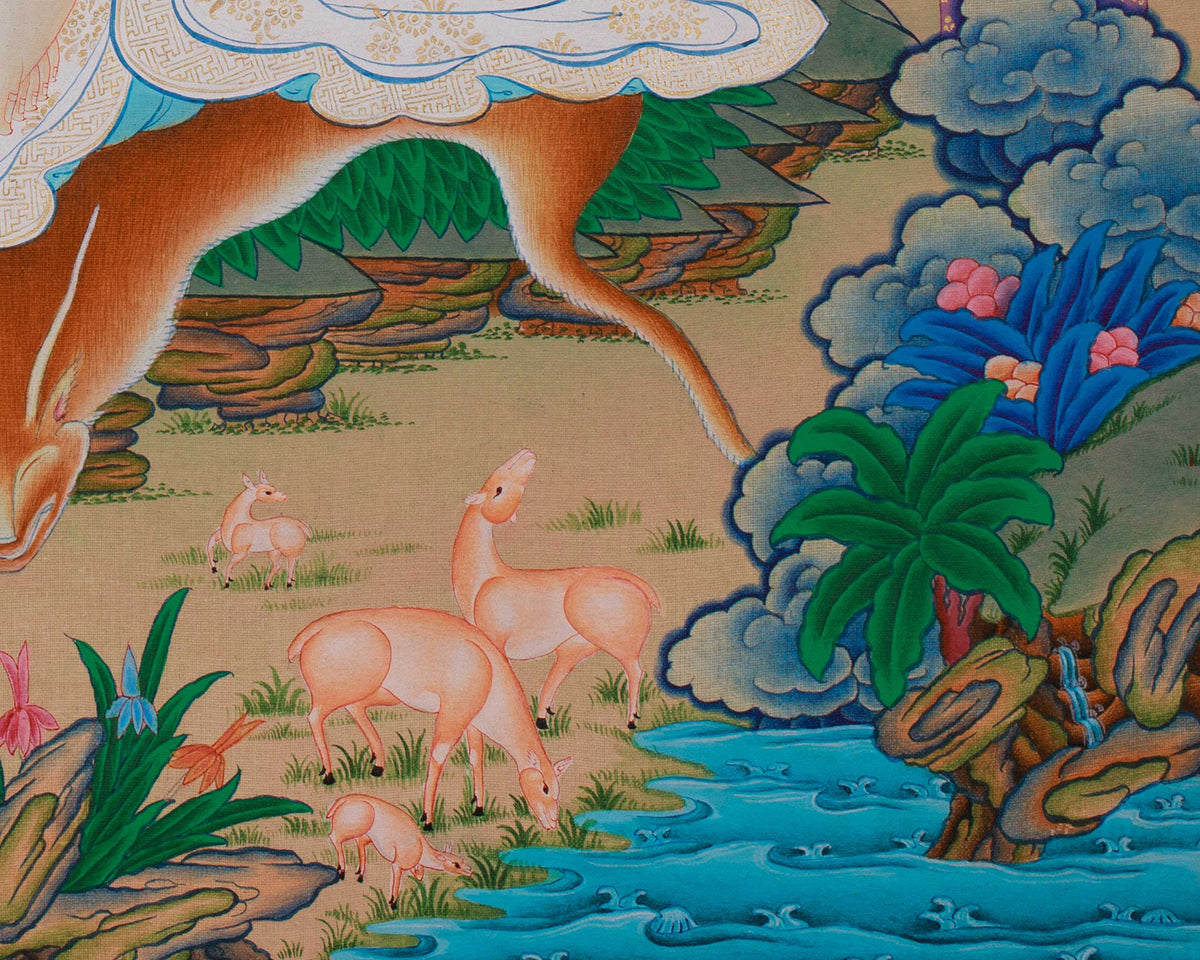 Himalayan Thangka of Milarepa | Spiritual Teacher Milarepa
