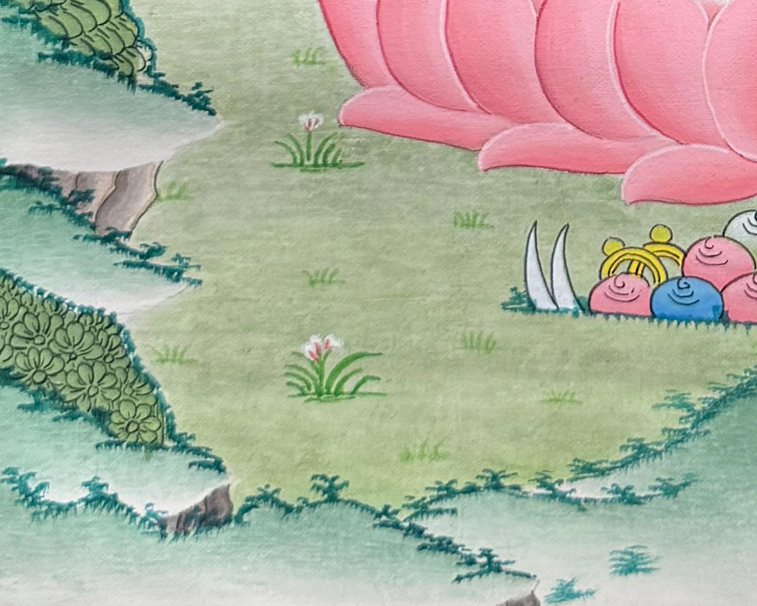 Traditional Vajrasattva Thangka With Brocade | Symbol of Purity, Healing, and Inner Transformation