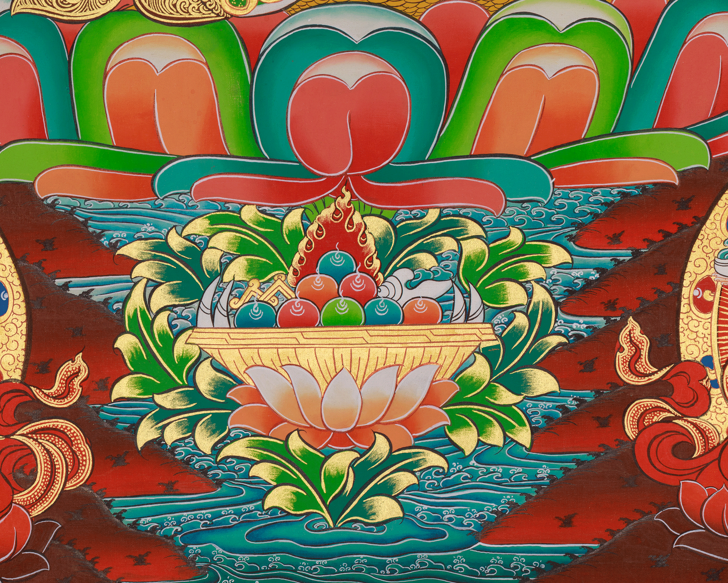 Himalayan Guru Rinpoche Art | Buddhist Master | Padmasambhava Thangka