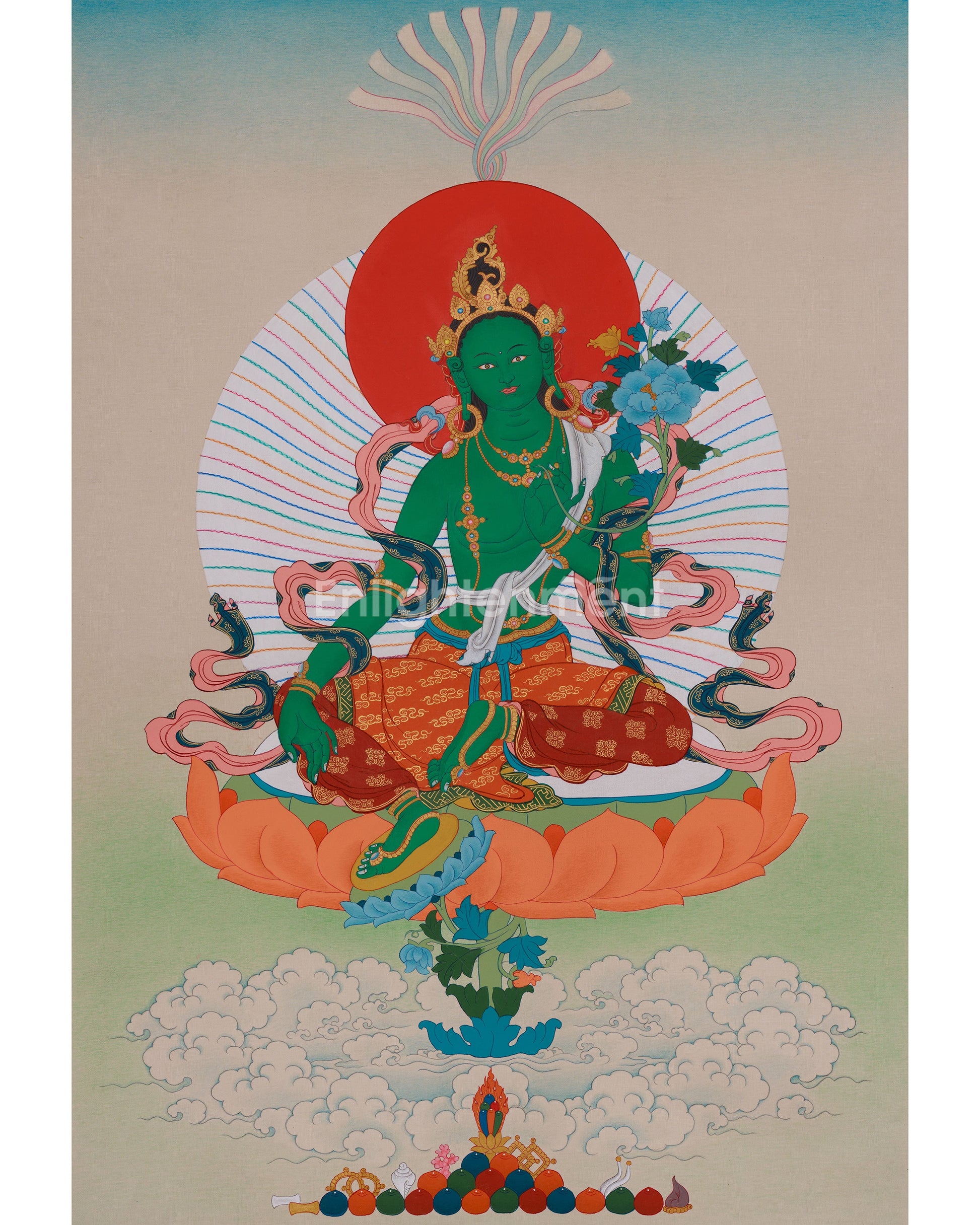 Green Tara Devotional Art