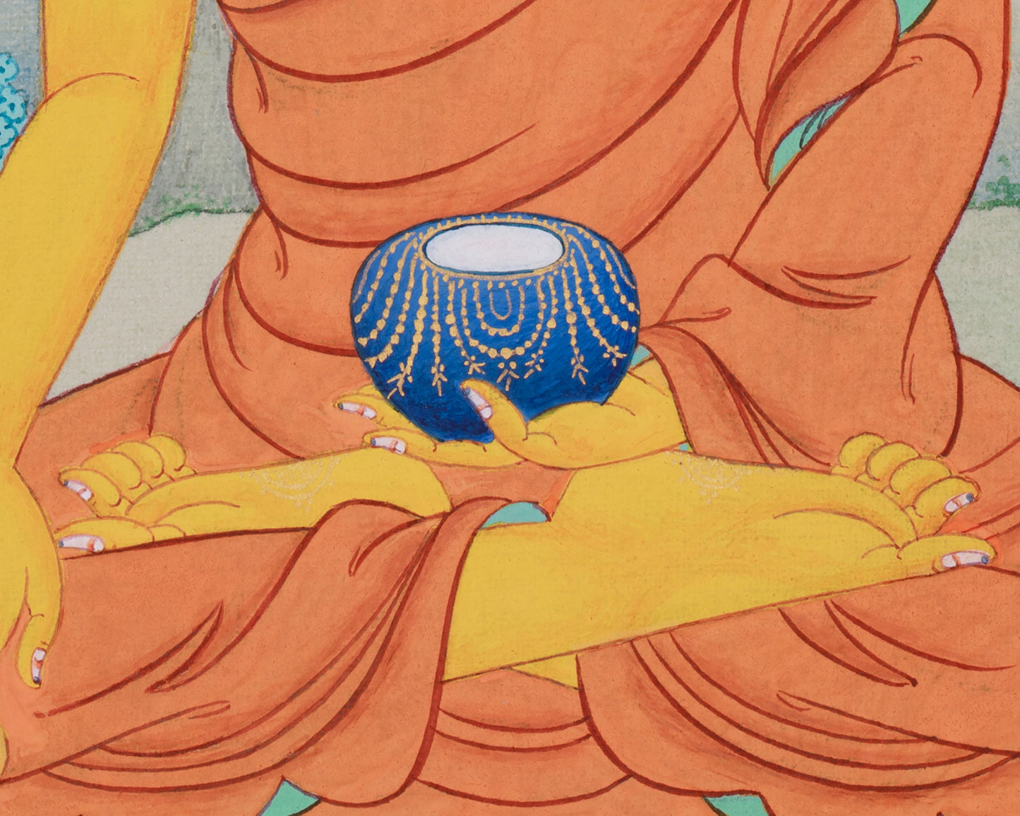 Buddha Shakyamuni Mini Thangka | Enlightenment & Peaceful Energy Art