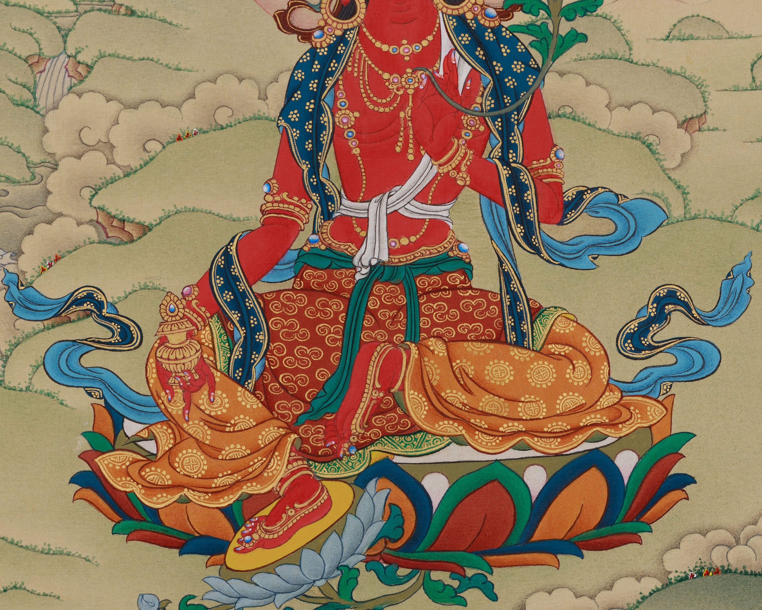 Vajrayana Deity Red Tara Thangka | Tibetan Deity of Compassionate Power