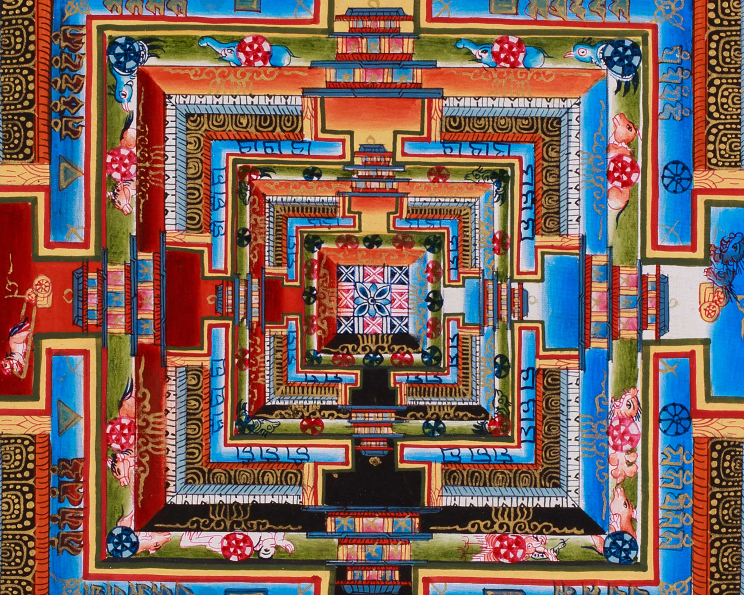 Kalachakra Mandala Thangka Art | Symbolizing Time and Universal Balance
