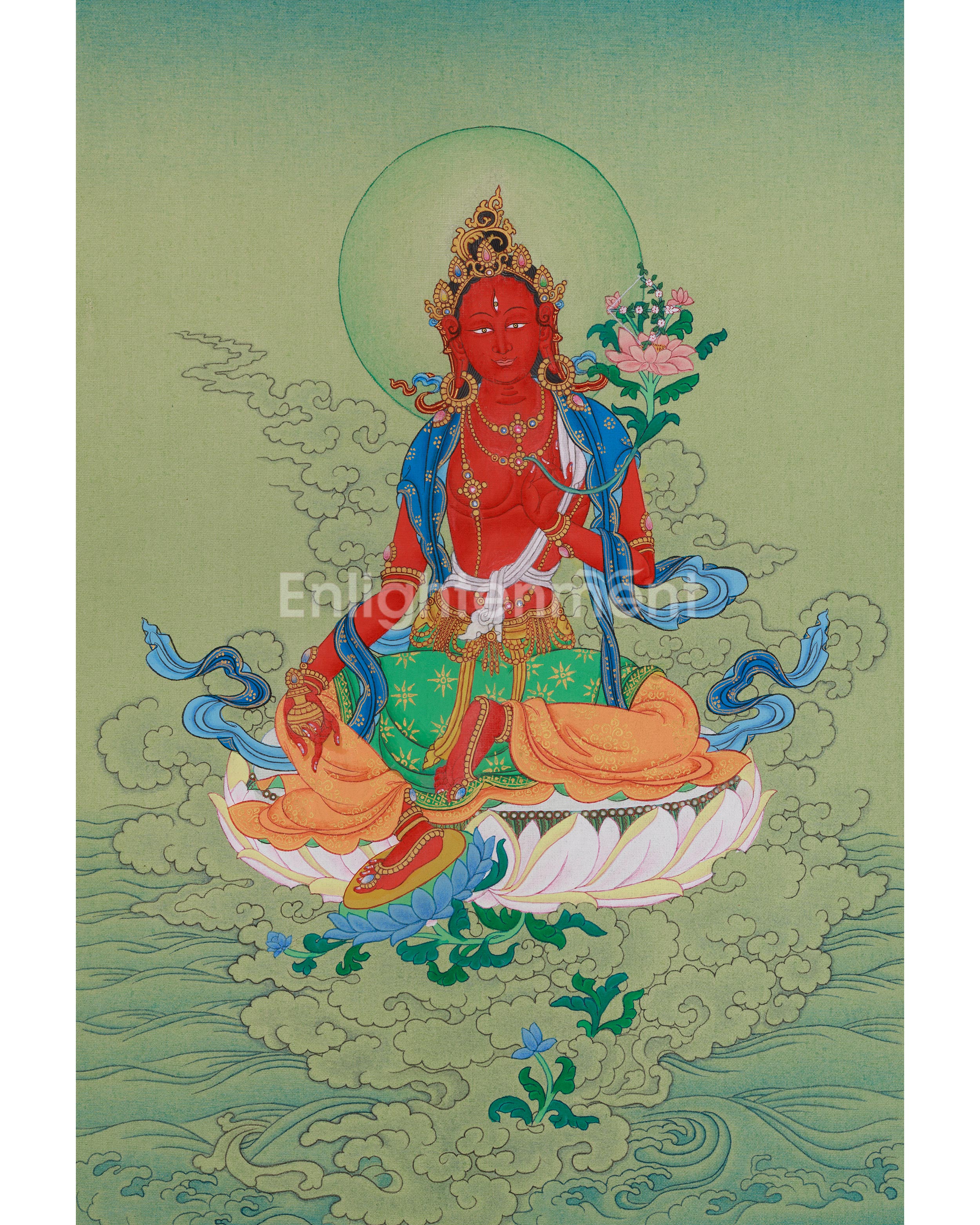Red Tara Tibetan Thangka