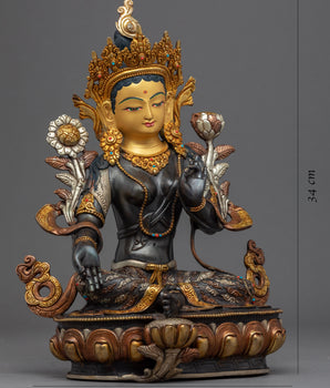 Green Tara Nepal Sculpture | Himalayan Buddhist Artwork