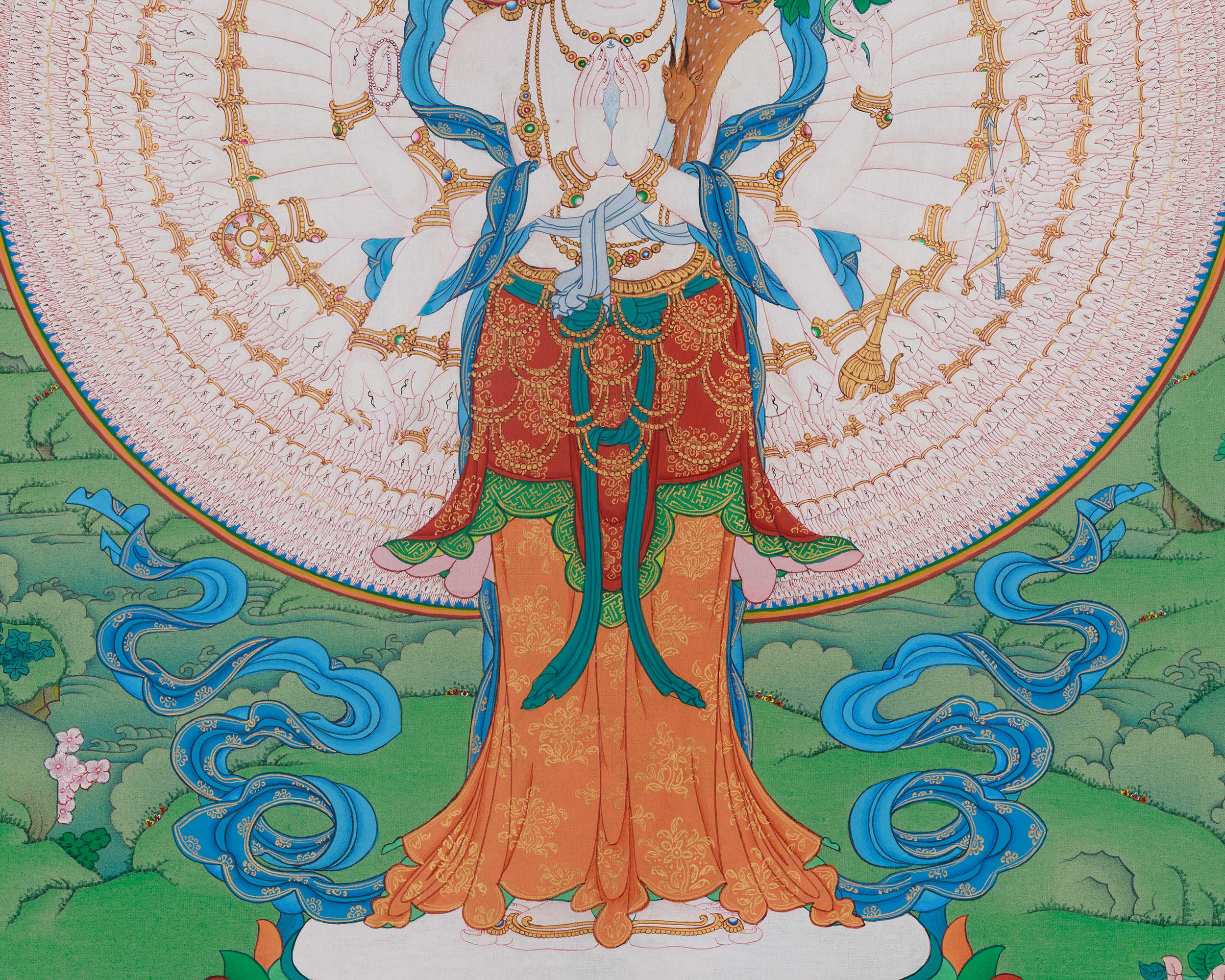 Tibetan 1000 Armed Chenrezig Art | Sacred Compassion Deity