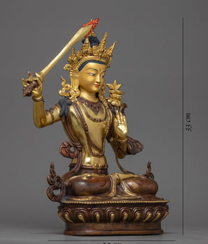 manjushri copper-statue