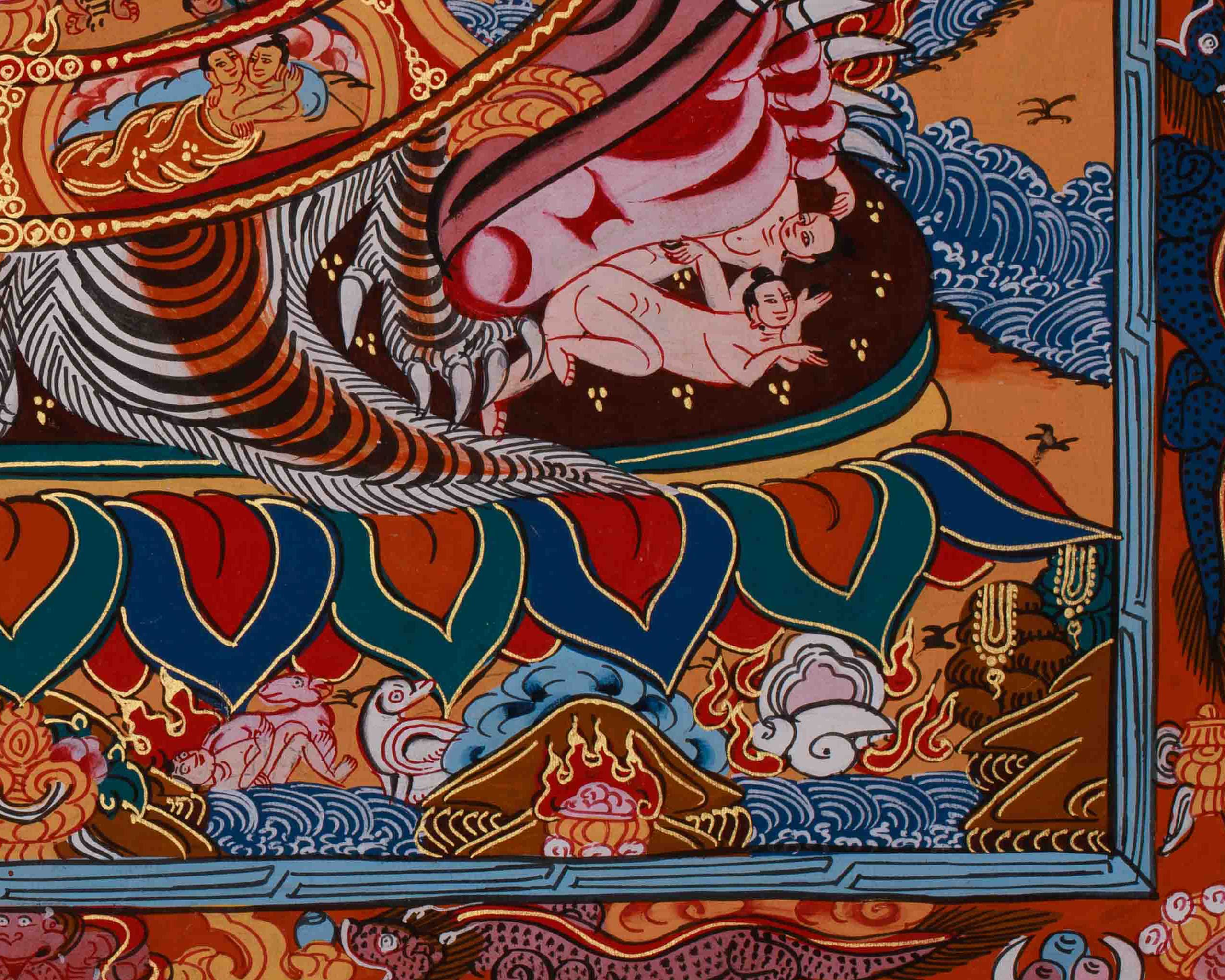 Buddhist Wheel of Life Mandala | Symbolizing Samsara, Karma, and Liberation