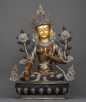 white-tara-copper sculpture