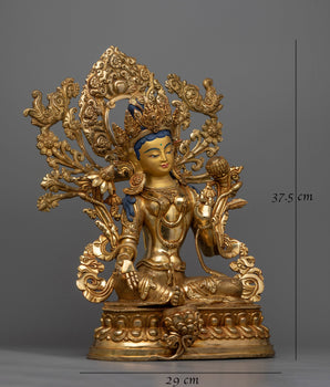 Green Syamatara Statue | Illuminating Your Sacred Space with Divine Harmony