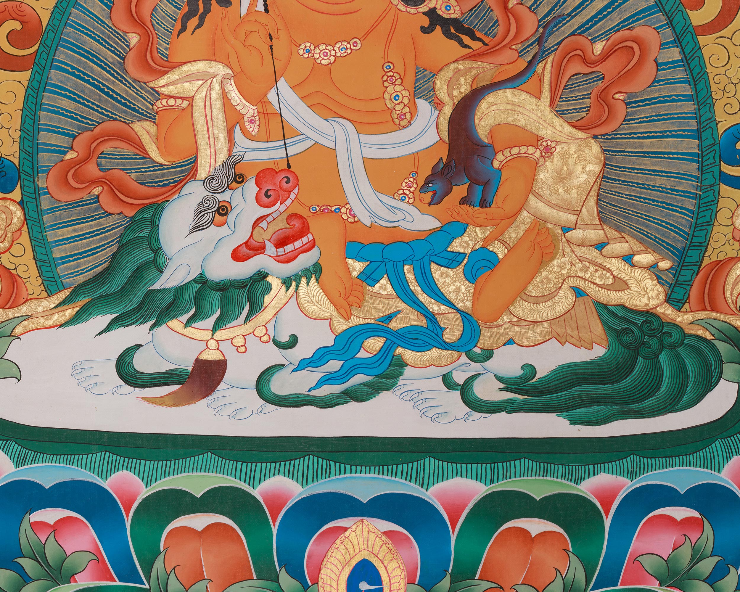 Traditional Thangka of Namtoshe | Deity of Wealth And Prosperity In Tibetan Buddhism