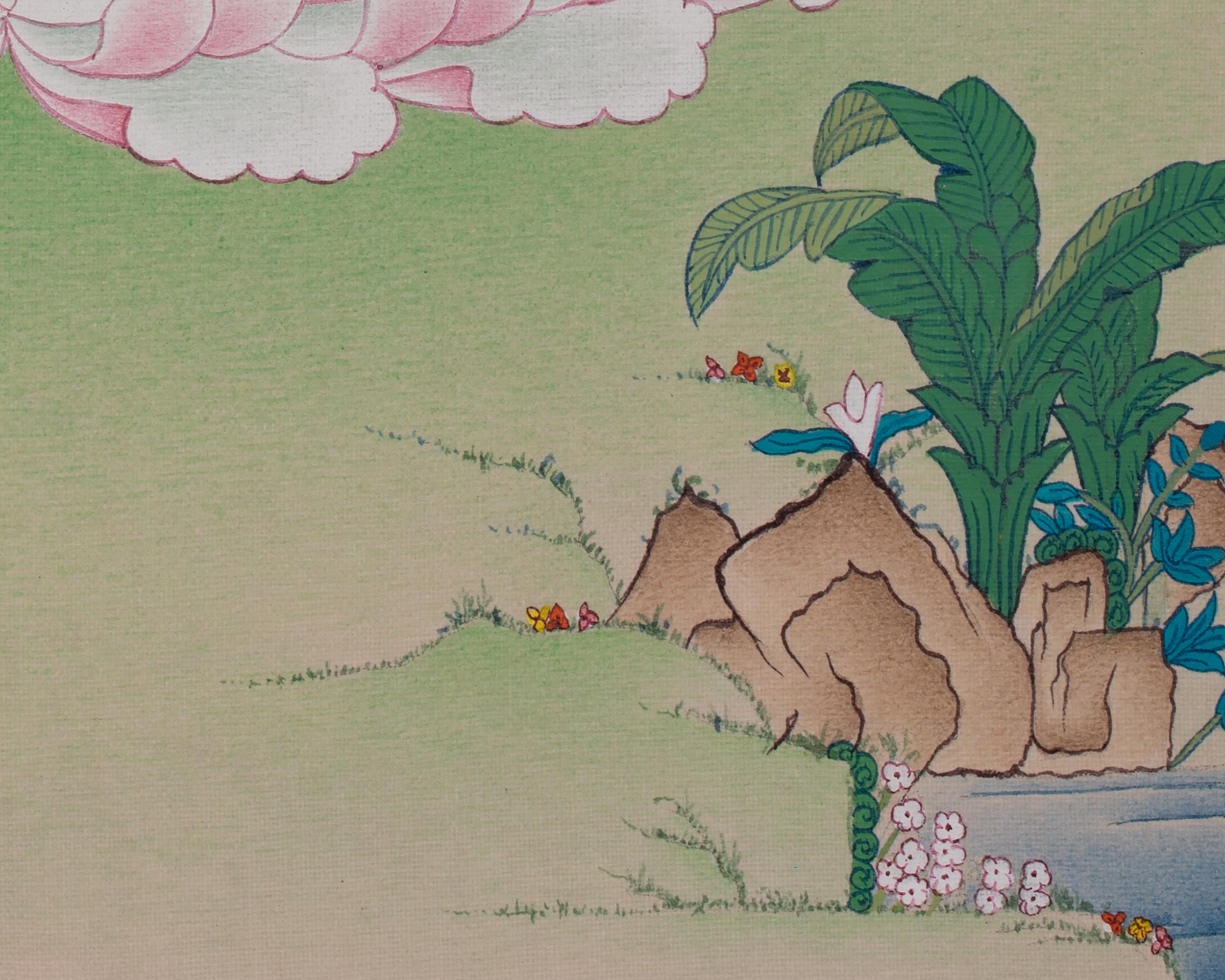 Healing Deity White Tara Art | Tibetan Compassion Artwork | Traditional Thangka