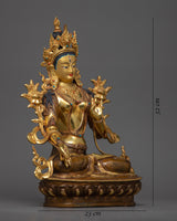 copper white tara statue 
