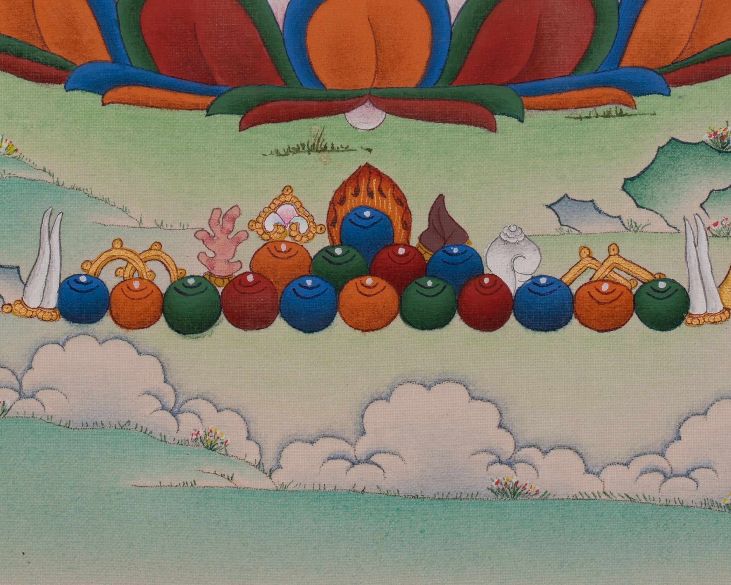 Chenrezig Spiritual Thangka Art | Sacred Representation of Compassion and Wisdom | Home Decor