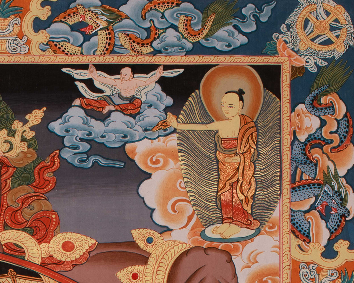Hand-painted Wheel of Life Thangka | Thangka Painting