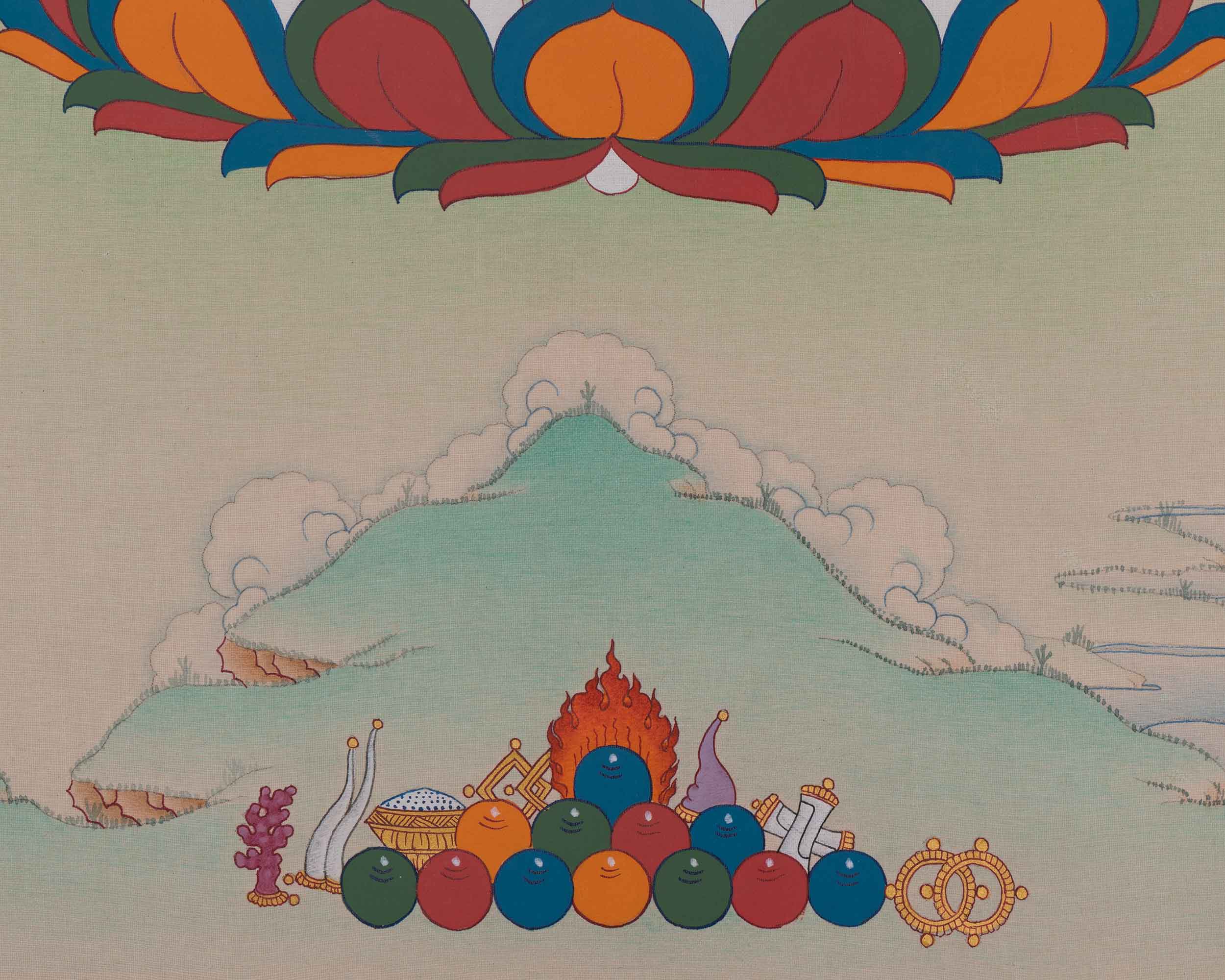 White Tara Spiritual Artwork | Sita Tara | Healing Deity | Traditional Thangka
