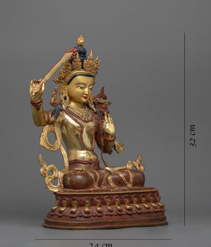 peaceful-manjushri sculpture