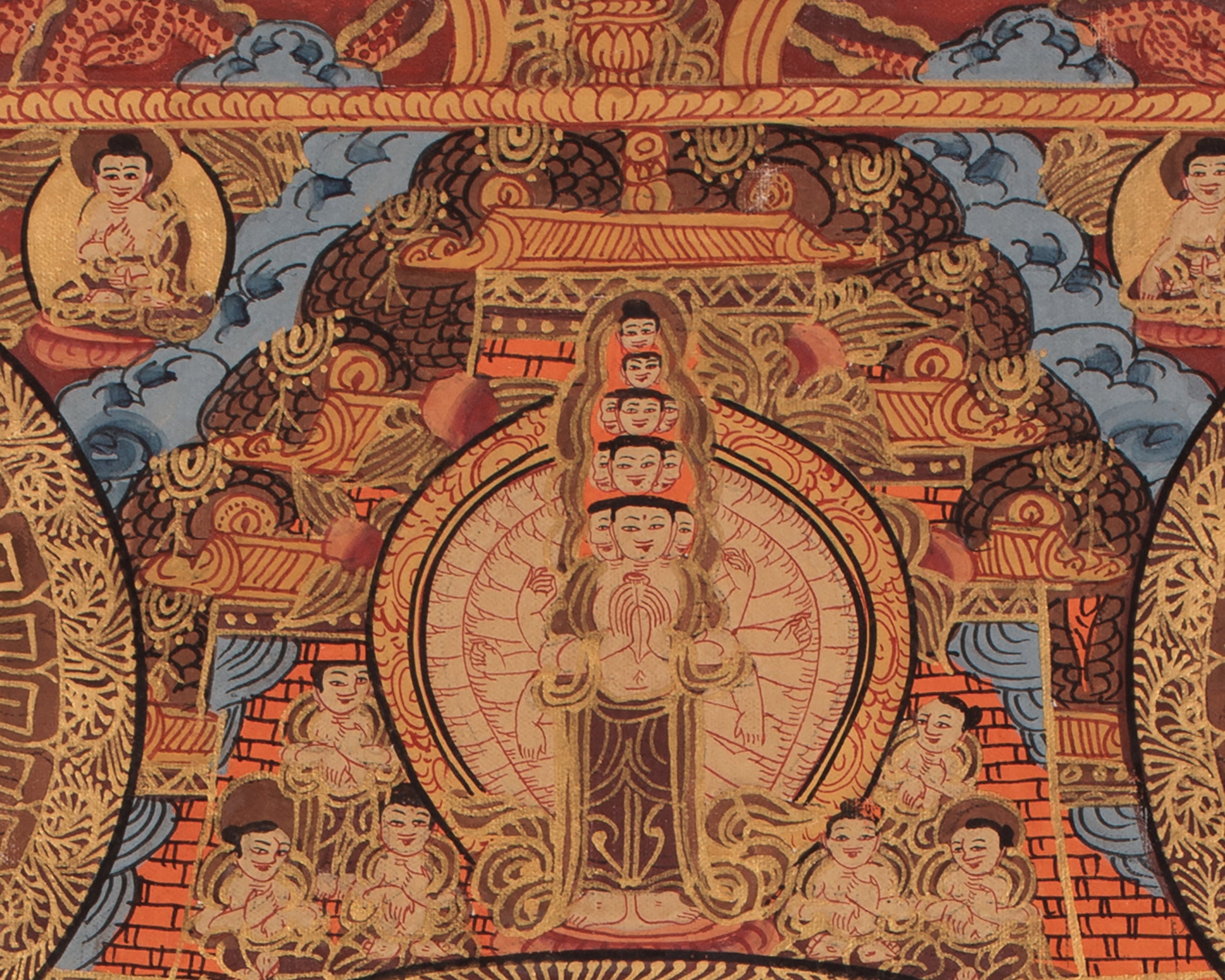 Tibetan Pancha Buddha Mandala | Representing Enlightened Wisdom