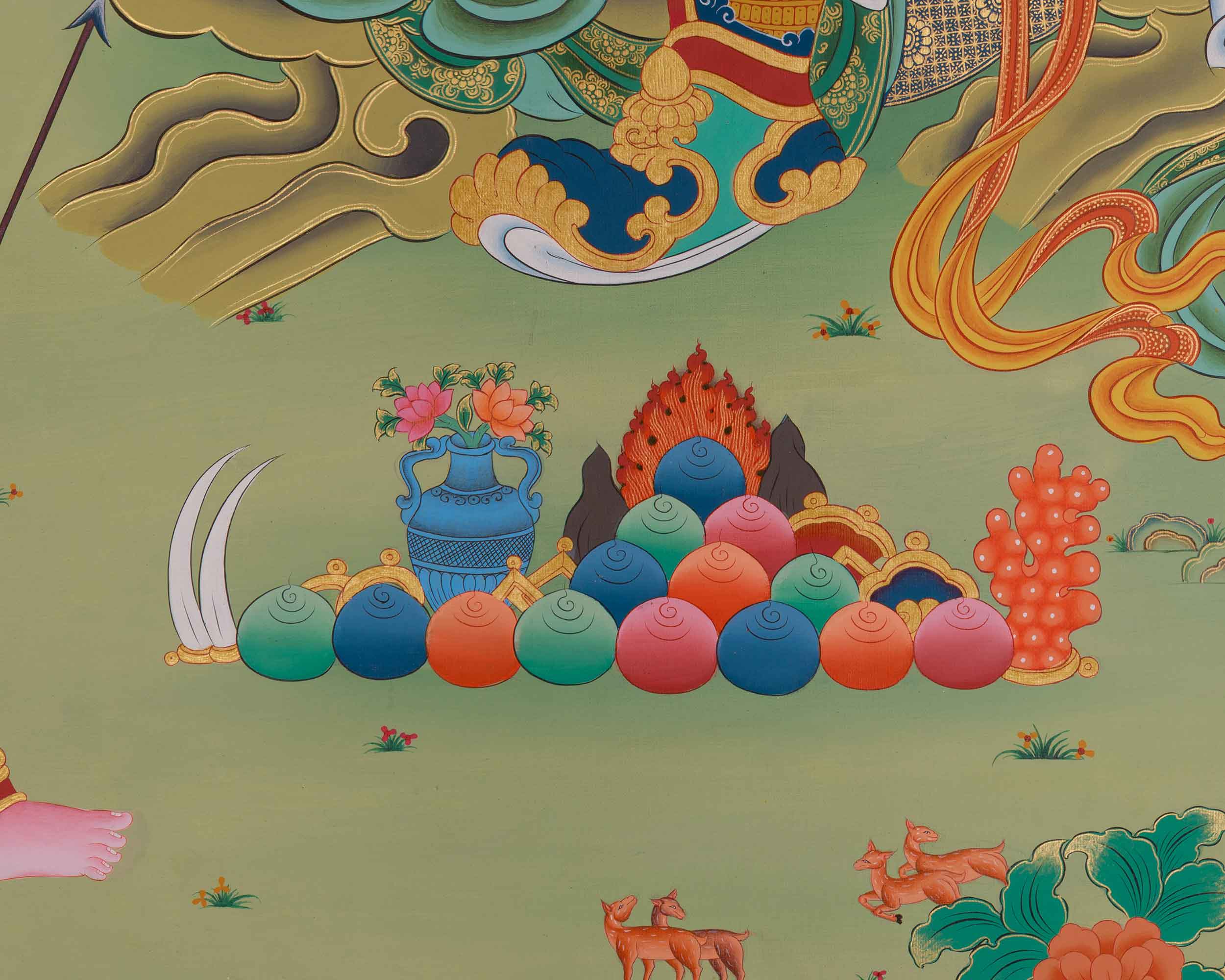 Virudhaka Thangka | Buddhist Guardian King of the South