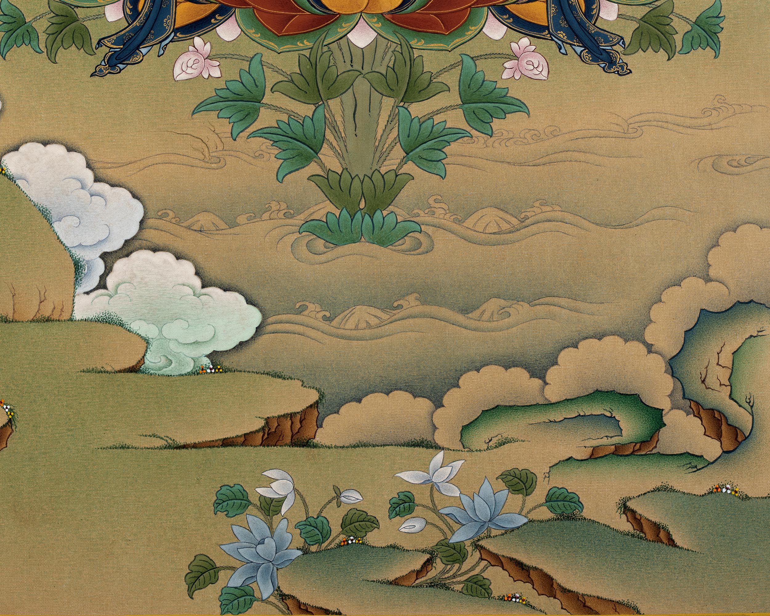 Tibetan Bodhisattva Thangka Print | White Tara, Amitayus and Namgyalma Thangka