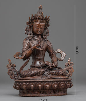 Buddhist Dorsem Lama Chopa | Vajrasattva Vintage Oxidized Statue