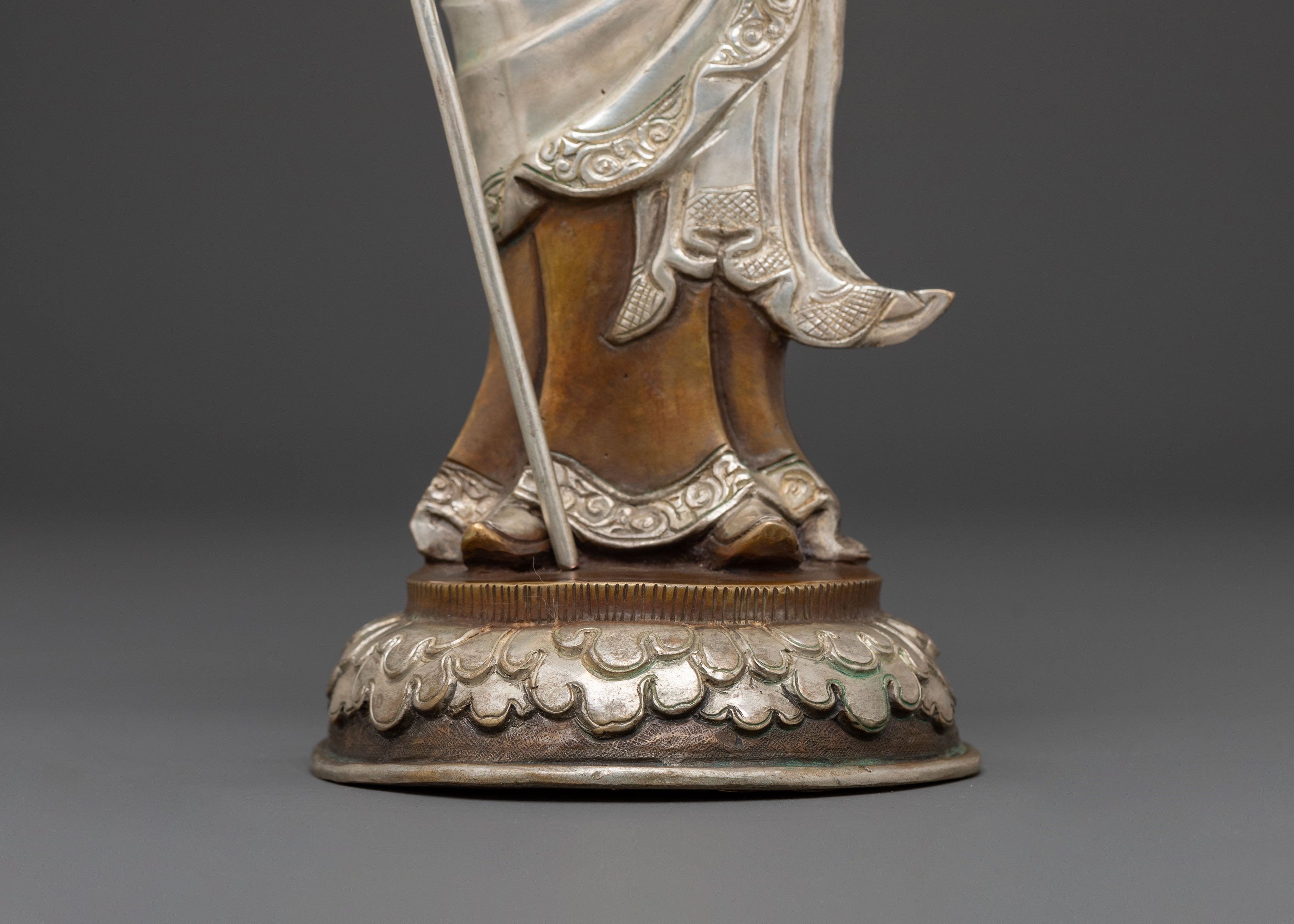 Buddhist Guru Rinpoche Deity Statue | Buddhist Altar Sculpture