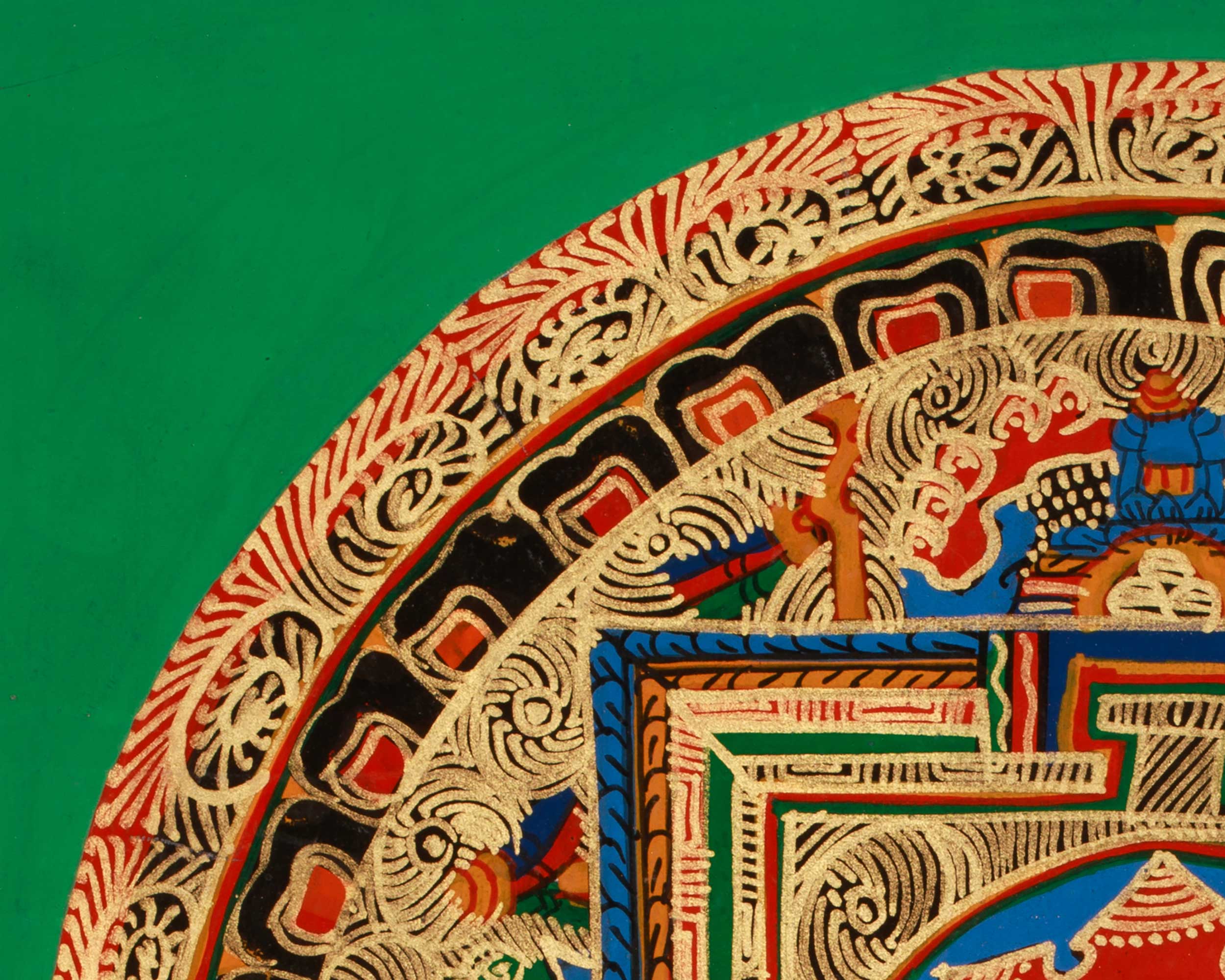 Buddhist Meditation Mantra Mandala | Tibetan Buddhism | Himalayan Thangka