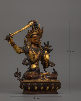 Tibetan Bodhisattva Manjushri Statue