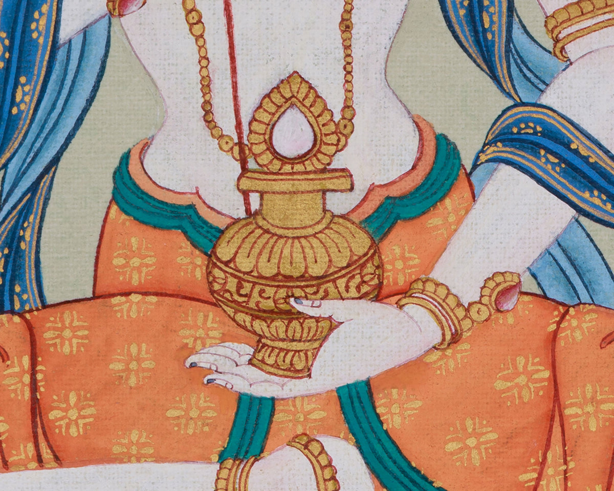 Tantric Goddess Mandarva Thangka | Guru Rinpoche's Consort of Wisdom and Compassion