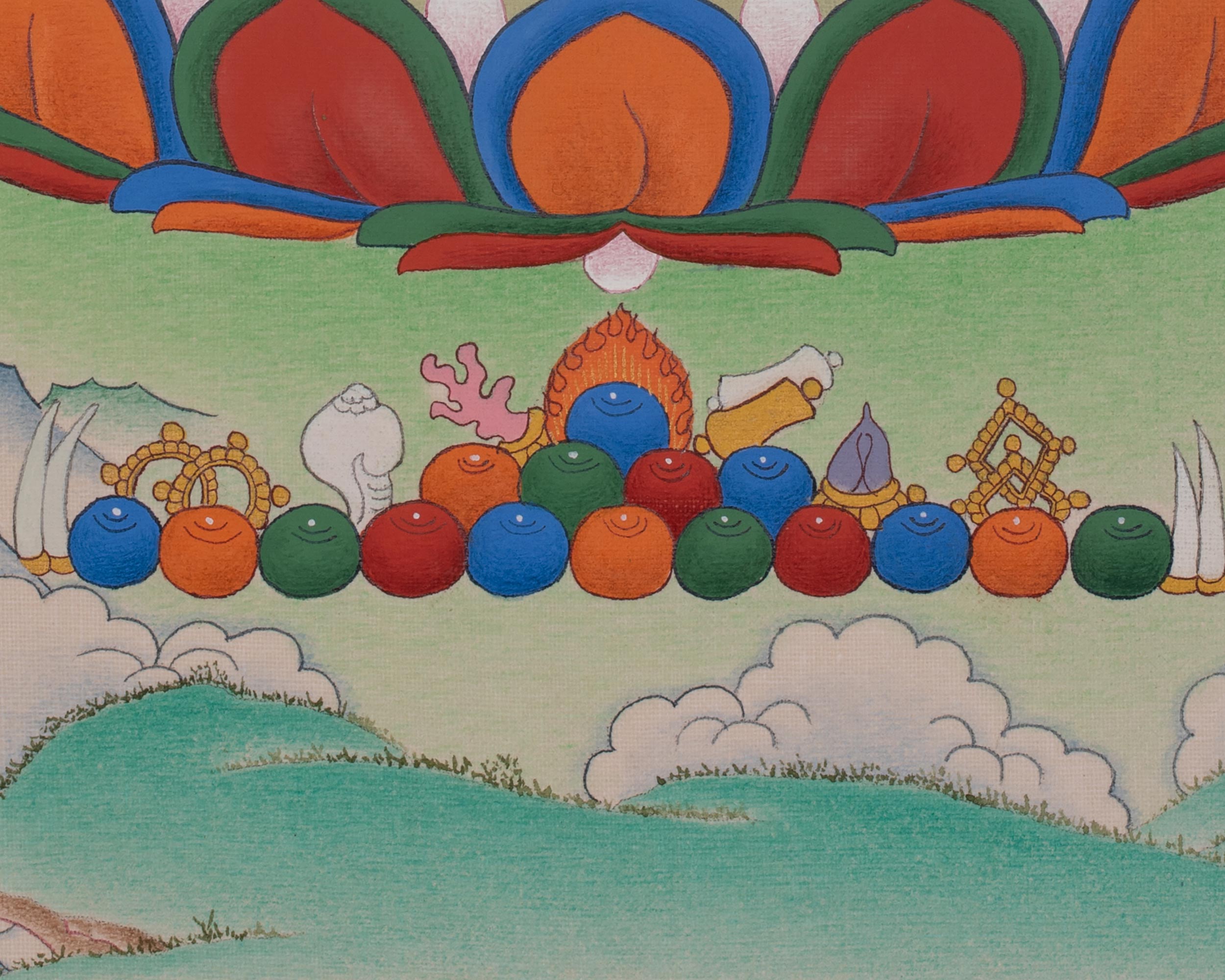 Manjushri Buddhist Art | Bodhisattva Deity | Sacred Artwork | Spiritual Gift