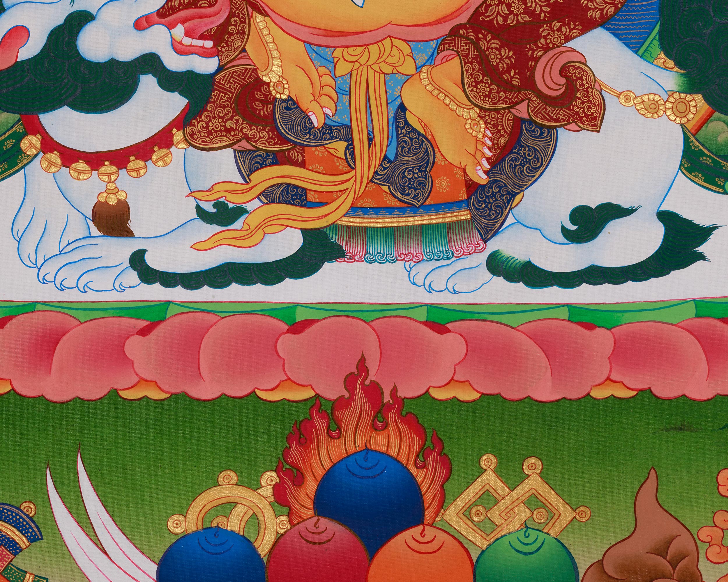 Sacred Namtoshe Thangka | Tibetan Buddhist Guardian King of the North