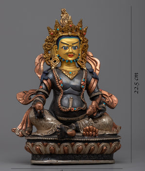 Djambala Gold Powdered Statue | The Wealth Deity in Compact Elegance